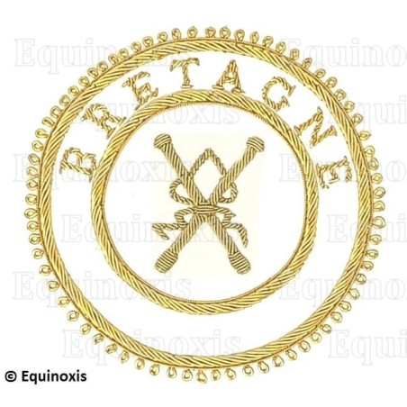 Badge / Macaron GLNF – Grande tenue provinciale – Grand Directeur des Cérémonies – Bretagne – Brodé main
